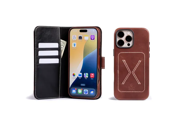 Luxury Modern Pocket Book For Iphone 16 Pro Max - Mahogany Mahogany