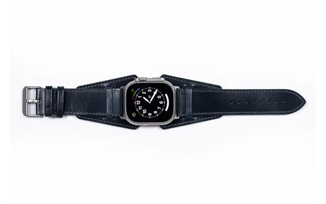 Slim Logan Leather Cuff - Deep Sea Blue Stainless Steel