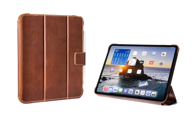 Slim Magnetic Leather Ipad Case M5 M4 Ipad Pro 13 - Light Mahogany