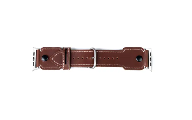 The Pilot Leather Strap For Apple Watch And Watch Ultra - Mahogany Titanium