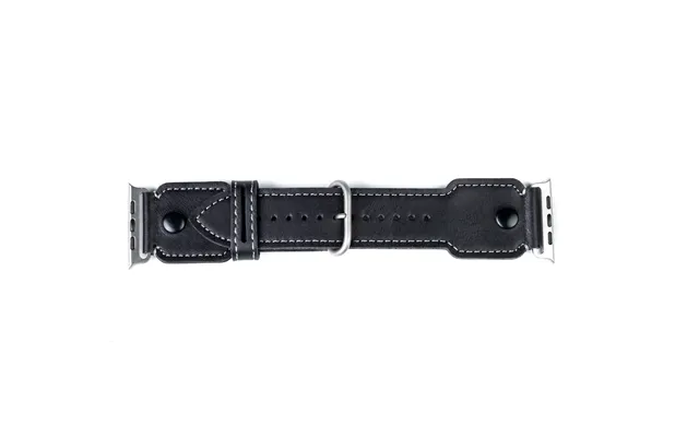 The Pilot Leather Strap For Apple Watch And Watch Ultra - Onyx Black Titanium