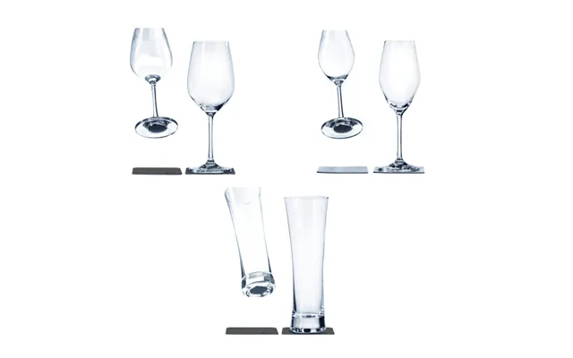 Silwy Trio Crystal Glass Set - Beer, Wine & Prosecco