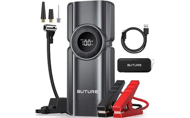 Buture Beta01 Palm-sized Jump Starter With Air Compressor 3500a Peak Power - Auto Shut-off Inflation