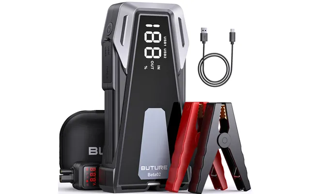 Buture Beta02 Car Jump Starter 2500a Peak 21800mah Power Bank - Lightweight Design