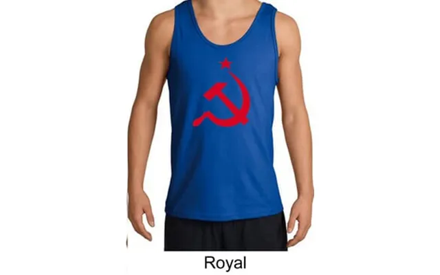 Russian Tank Hammer And Sickle Red Print Adult Tanktop