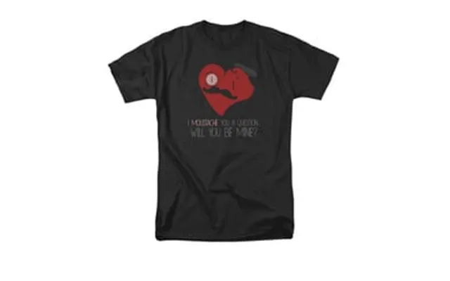 Valentine's Day Shirt Popping The Question Adult Black Tee T-shirt