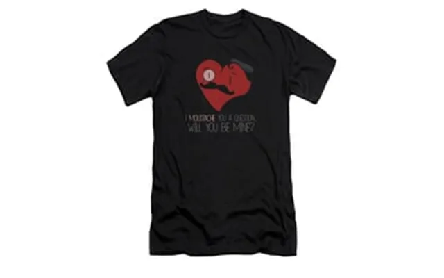 Valentine's Day Shirt Slim Fit V Neck Popping The Question Black Tee T-shirt