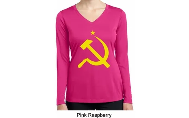 Yellow Hammer And Sickle Ladies Dry Wicking Long Sleeve Shirt
