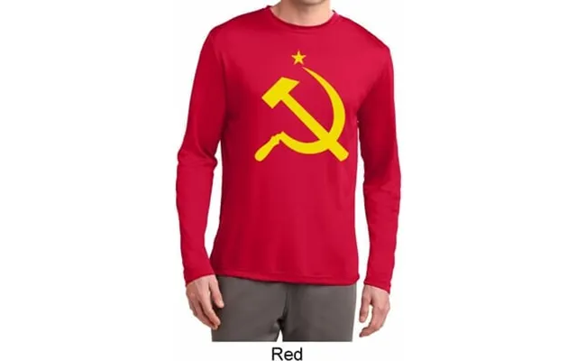Yellow Hammer And Sickle Mens Dry Wicking Long Sleeve Shirt
