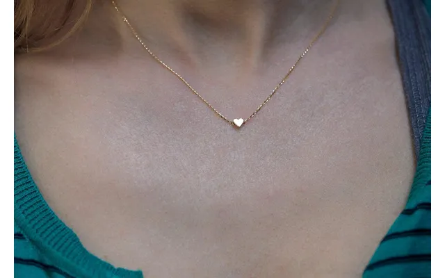 Delicate Heart Necklace, Minimalist Heart Necklace - 18k Rose Gold
