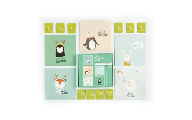10 Recycled Christmas Cards - 10 Trees Planted Fsc