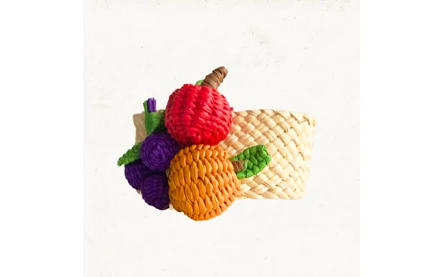 3 Little Fruits Napkin Ring - Made Of Iraca Palm