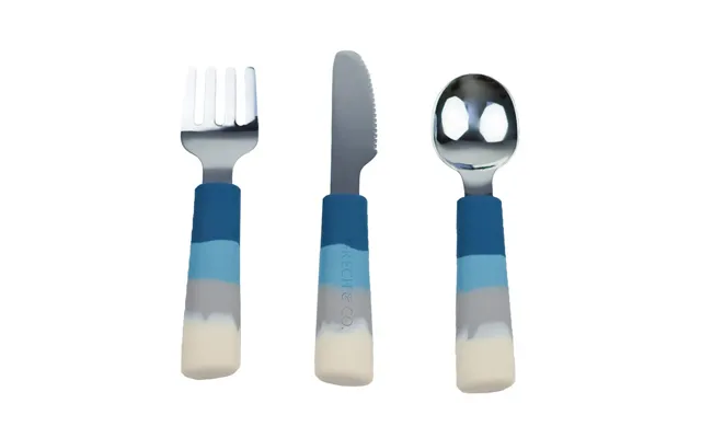 3 Piece Cutlery Set For Kids And Toddlers - Blue