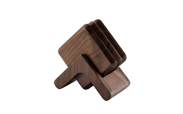Anygleam Black Walnut 6pcs Wooden Coasters Cup Kitchen Tools Accessories