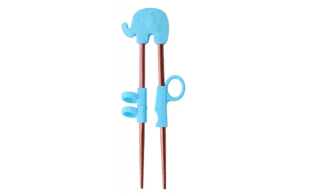 Anygleam Blue Red Rainbow Elephant Chopsticks 1 Pair Reusable Stainless Steel Cartoon Kids Utensils