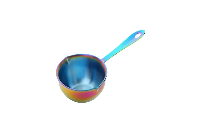 Anygleam Cookware Pouring Pots 2pcs Rainbow Mini Sauce Heating Stainless Steel Kitchen Chocolate Pot Butter Milk Drip Po