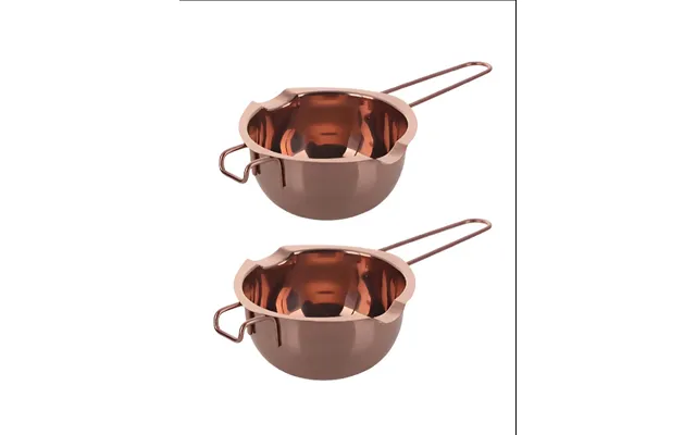Anygleam Melting Pot 2pcs Rose Gold Chocolate Melt Cookware Kitchen Heating Container Milk Bowl Baking Tool Kitchenware