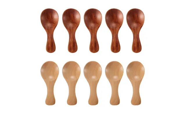Anygleam Mixed Color 10 Pcs Wooden Kitchen Spoon Kitchen Tableware