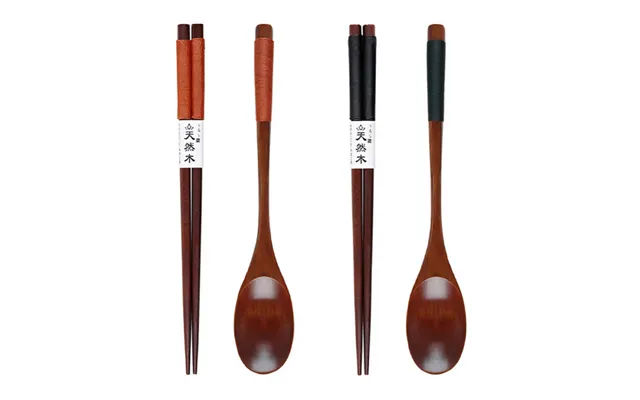 Anygleam Mixed Color 4pcs Wooden Chopsticks And Long Ladle Set Reusable Kitchen Tableware