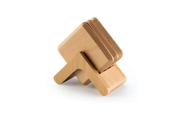 Anygleam Natural 6pcs Wooden Coasters Cup Kitchen Tools Accessories