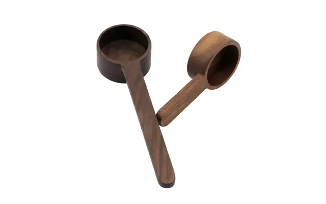 Anygleam Natural Wood 2pcs Wooden Coffee Measuring Spoon Kitchen Tableware