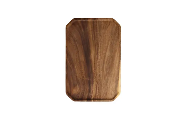 Anygleam Natural Wood Diagonal Square Acacia Wood Plate Serving Tray Food Kitchen Tableware