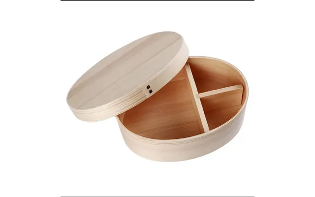 Anygleam Natural Wooden Bento Lunch Box Food Kitchen Tableware