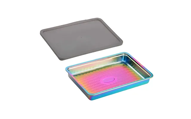 Anygleam Pink Rainbow Stainless Steel Crisper Box 1pc Food Grade Food Storage Container With Lid