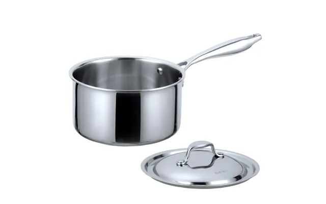 Anygleam Silver 304 Stainless Steel Saucepan Small Milk & Soup Pot With Lid - Long Handle