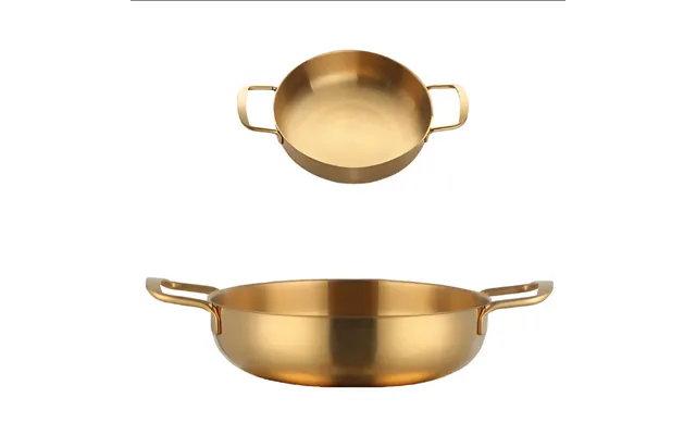 Anygleam Stock Pot 2pcs Gold-s-l Stainless Steel Hotpot Without Lid Single-layer Cooking Soup Noodle Sea Food Home Kitch