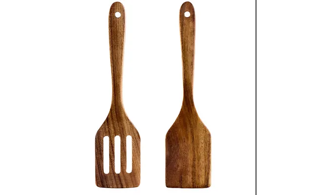 Anygleam Wood 2pcs Kitchen Spatula Food Kitchen Tableware