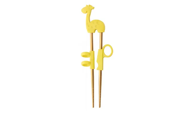 Anygleam Yellow Gold Giraffe Chopsticks 1 Pair Reusable Stainless Steel Cartoon Kids Utensils