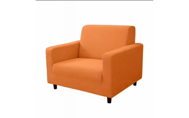 Anyhouz 1 Seater Sofa Cover Plain Orange Style And Protection For Living Room Sofa Chair Elastic Stretchable Slipcover