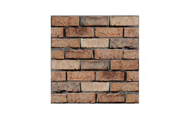 Anyhouz 10pcs Brown Vinyl Wall Tiles Layered Brick Pattern Design - Waterproof