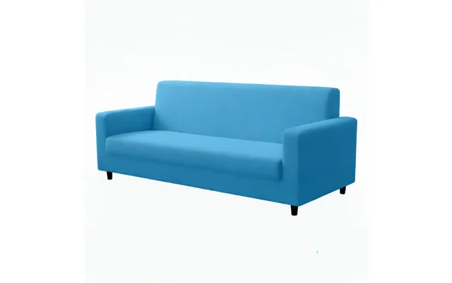 Anyhouz 4 Seater Sofa Cover Plain Blue Style And Protection For Living Room Sofa Chair Elastic Stretchable Slipcover