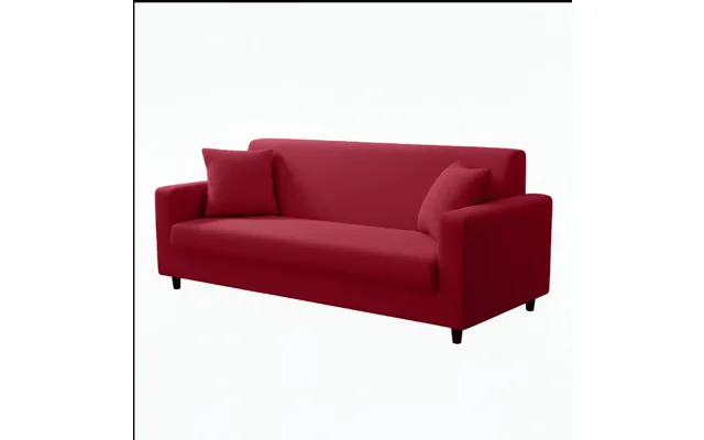 Anyhouz 4 Seater Sofa Cover Plain Rose Red Style And Protection For Living Room Sofa Chair Elastic Stretchable Slipcover