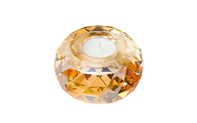 Anyhouz Clear K9 Crystal Glass Candle Holder Geometric Tealight Tabletop Decor For Modern Living Room Display
