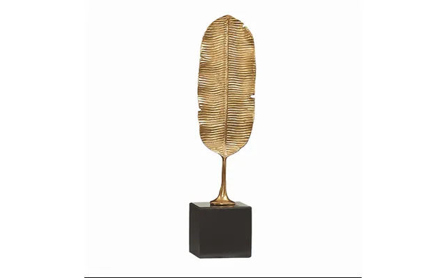 Anyhouz Gold Feather Sculptures Tabletop Decor Modern Metal Art Ornament For Living Room Display & Home Crafts