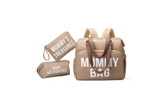 Anymom Mommy Diaper Bags Khaki 3 Pcs Set Nappy Backpack Maternity Multifunctional Handbag Large Capacity Luggage Sleeve