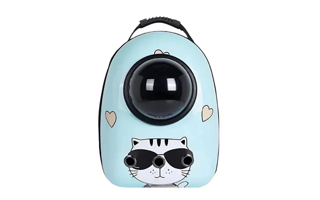 Anypet Blue Cat Print Space Capsule Pet Carrier Breathable Travel Bag For Small Pets
