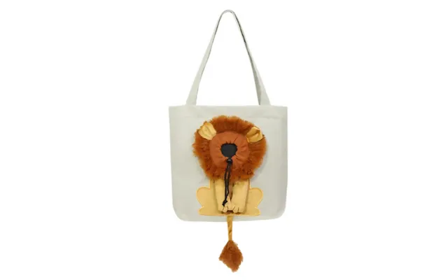 Anypet Cat Handbag 40cm Light Gray 3d Lion Soft Collar Pets Carrier Luggage Small Dog Travel Tote Bag With Pet Canvas