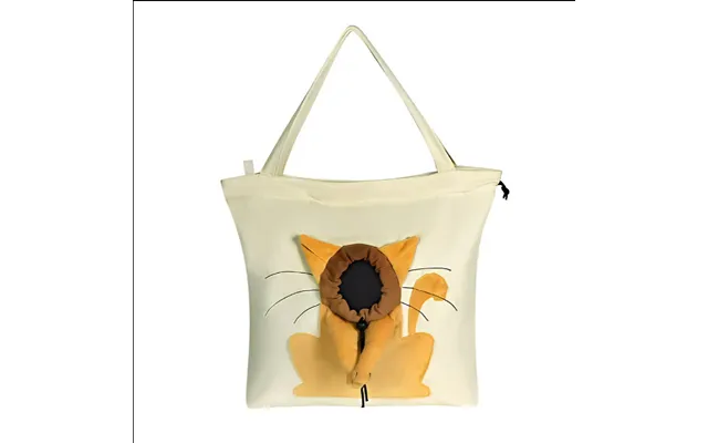 Anypet Cat Handbag Beige Soft Collar Pets Carrier Luggage Small Dog Travel Tote Bag With Safety Zippers