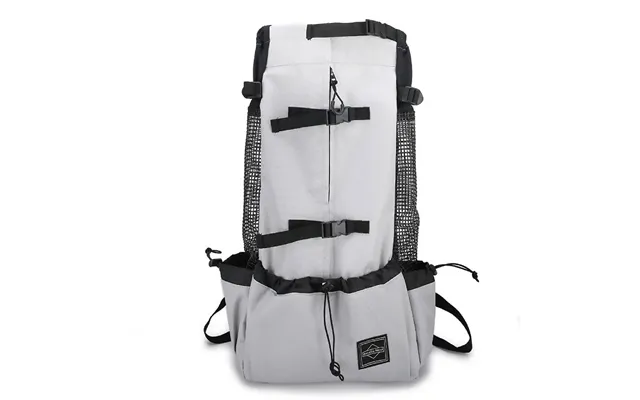 Anypet Medium Light Gray Pet Carrier Backpack With Pockets Travel & Driving Bag For Medium To Large Dogs