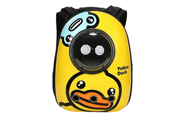 Anypet Yellow Duck Print Space Capsule Pet Carrier Breathable Travel Bag For Small Pets