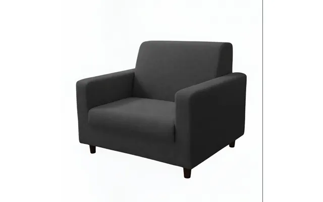 Anyseat 1-seater Sofa Cover Plain Dark Grey Style Slipcover For Living Room Chair Protection