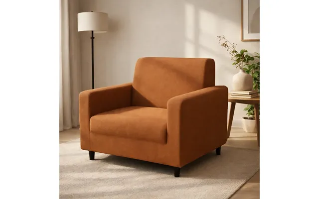 Anyseat 1-seater Sofa Cover Plain Light Coffee Style Slipcover For Living Room Chair Protection