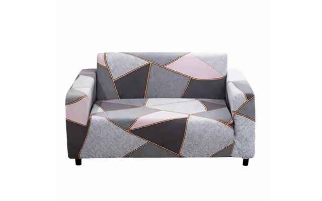 Anyseat 2-seater Sofa Cover Gray Pink Style Slipcover For Living Room Chair Protection
