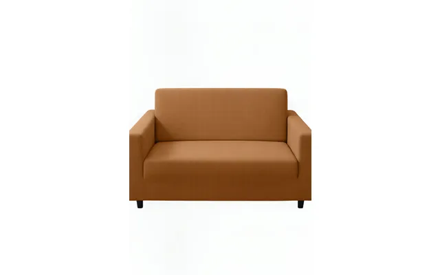 Anyseat 2-seater Sofa Cover Plain Caramel Style Slipcover For Living Room Chair Protection