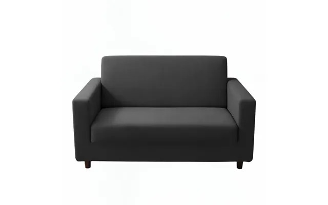 Anyseat 2-seater Sofa Cover Plain Dark Grey Style Slipcover For Living Room Chair Protection