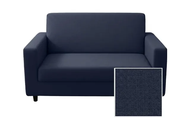 Anyseat 2-seater Sofa Cover Plain Navy Blue Style Slipcover For Living Room Chair Protection
